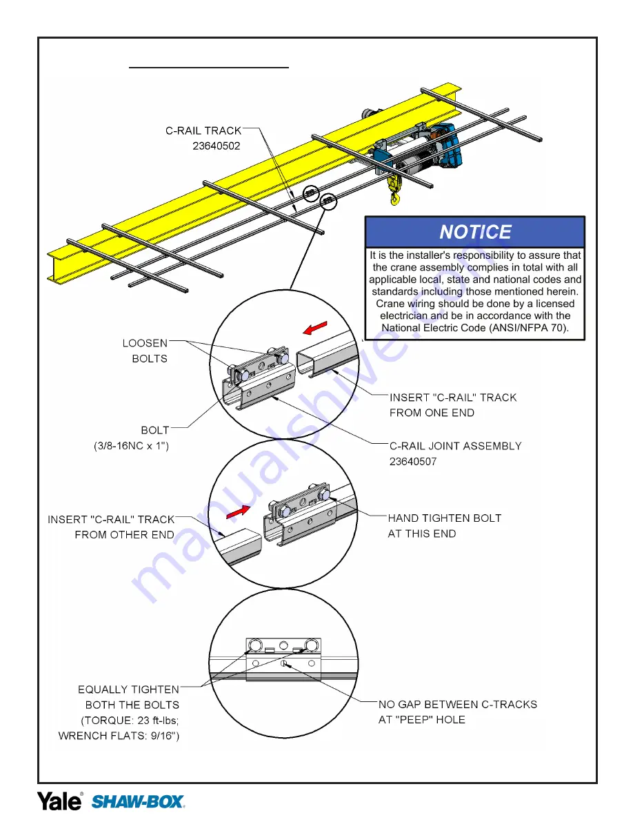 Yale SHAW-BOX YK Series Assembly & Instruction Manual Download Page 49