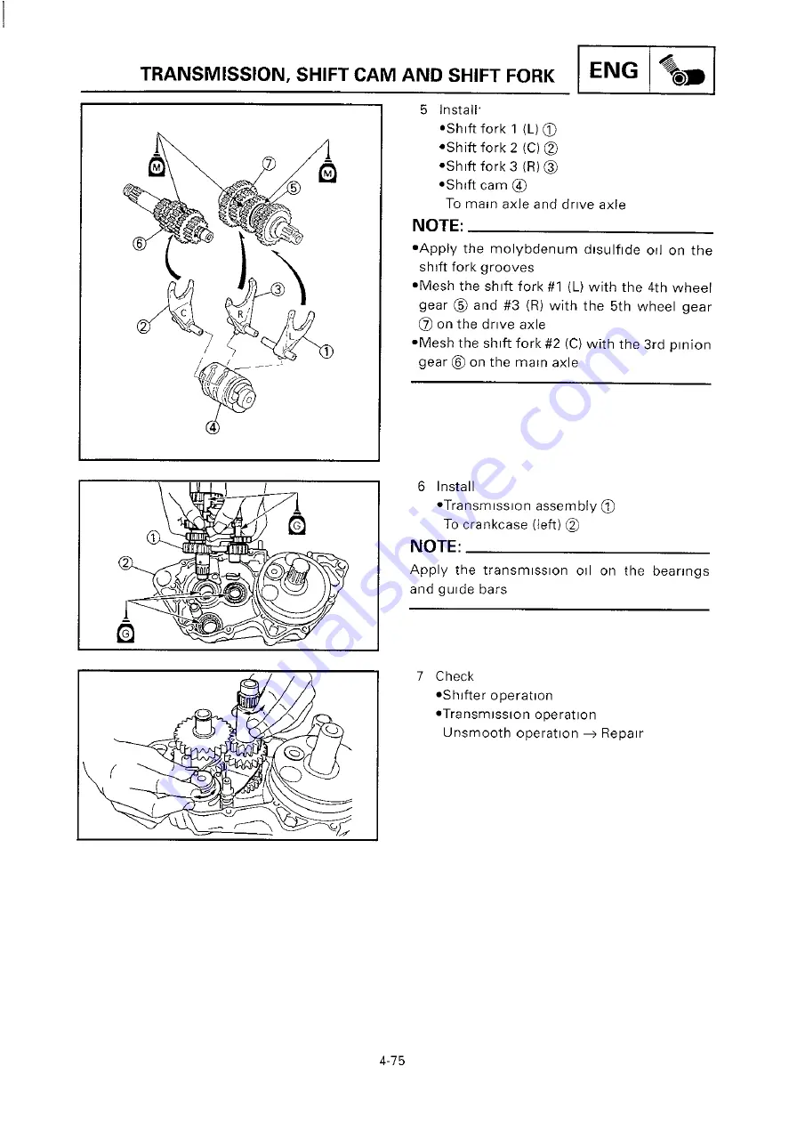 Yamaha 2000 YZ250M/LC Owner'S Service Manual Download Page 358