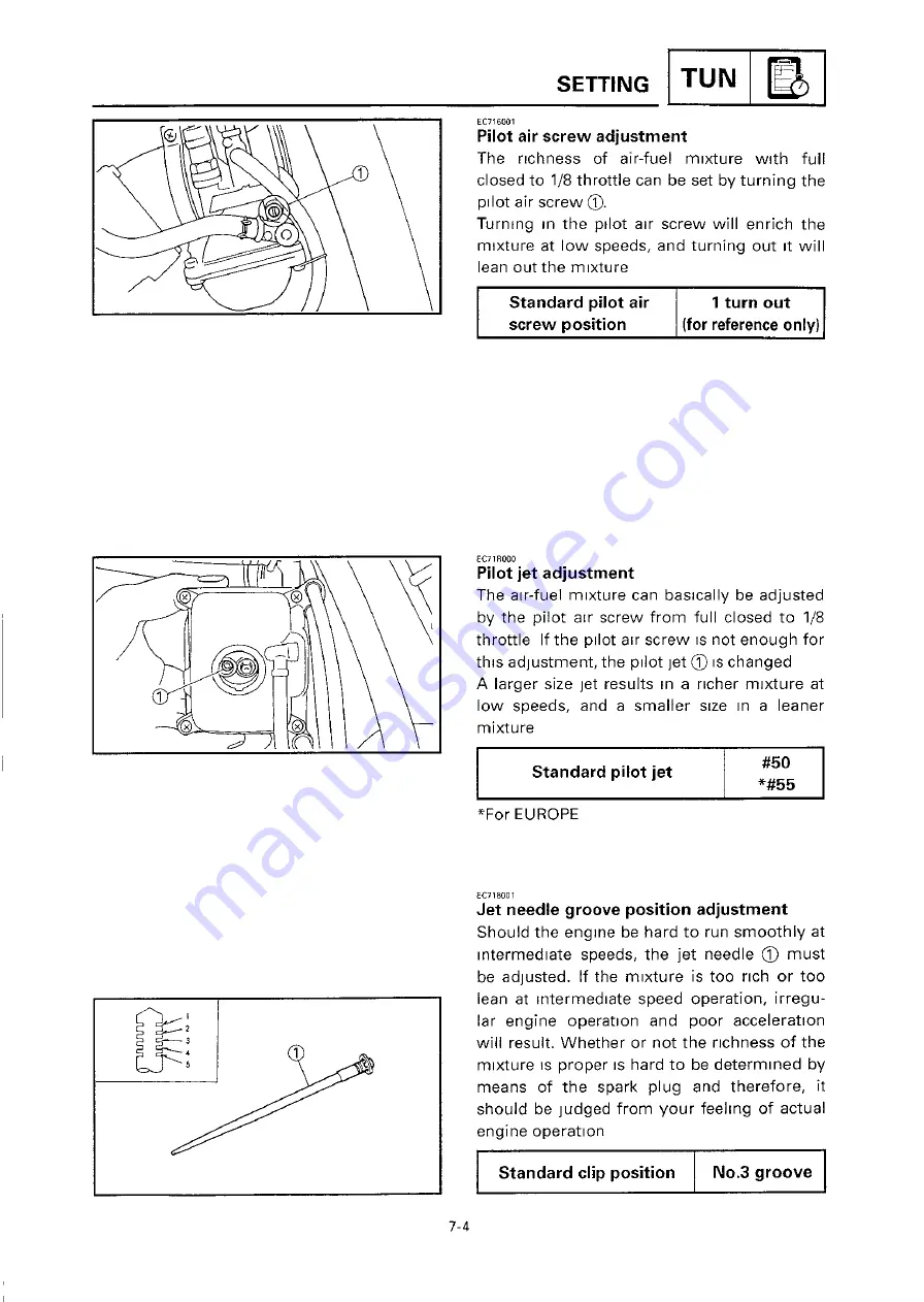 Yamaha 2000 YZ250M/LC Owner'S Service Manual Download Page 522