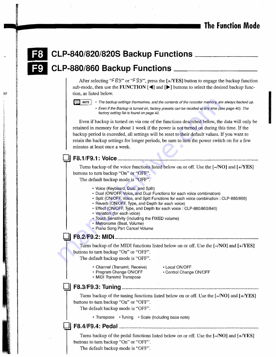 Yamaha Clavinova CLP-880 Owner'S Manual Download Page 37