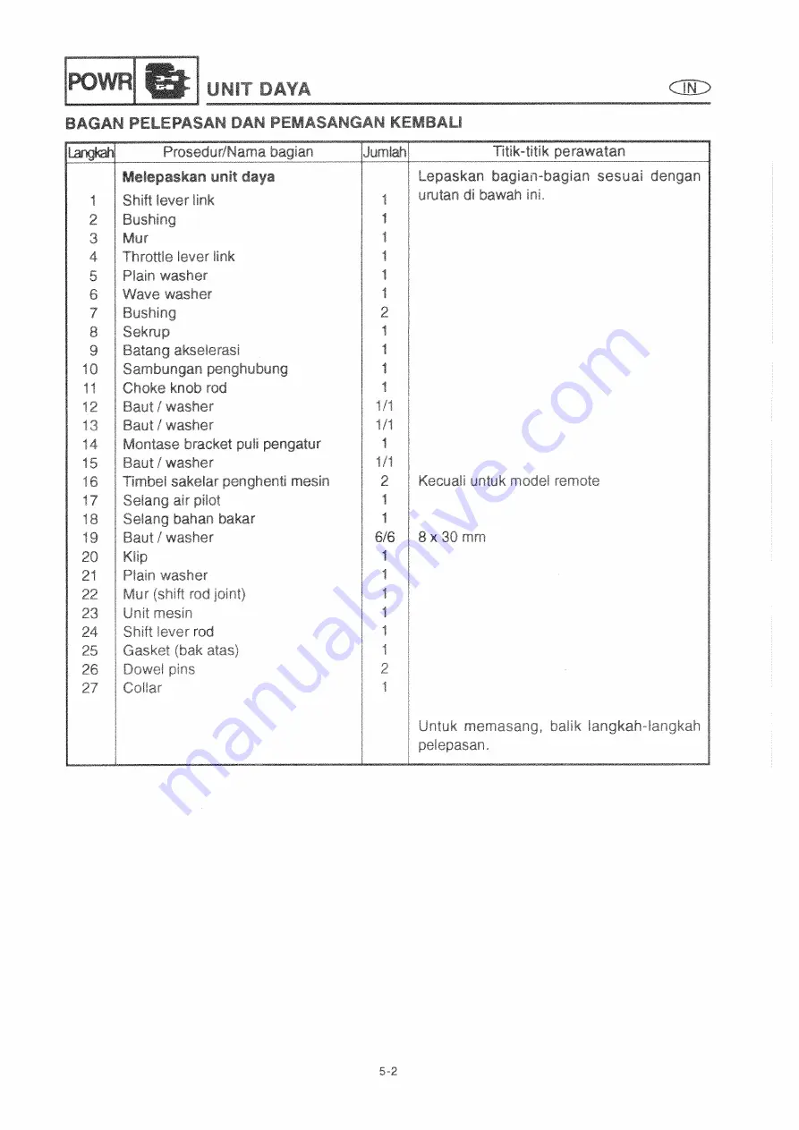 Yamaha E9.9C Service Manual Download Page 113