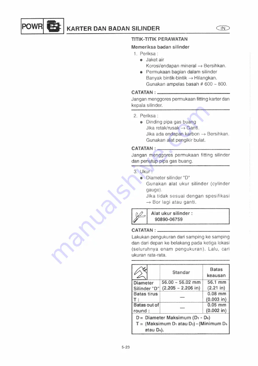 Yamaha E9.9C Service Manual Download Page 155