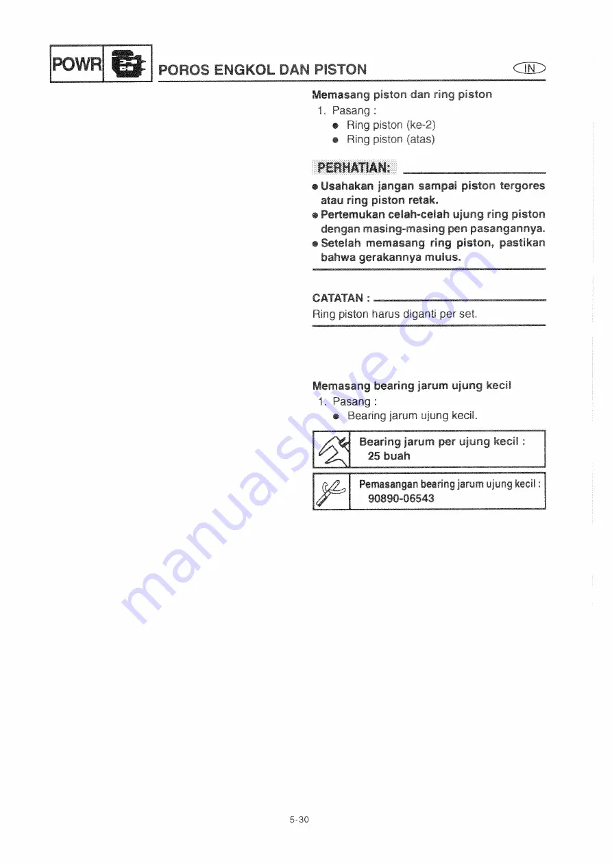 Yamaha E9.9C Service Manual Download Page 169