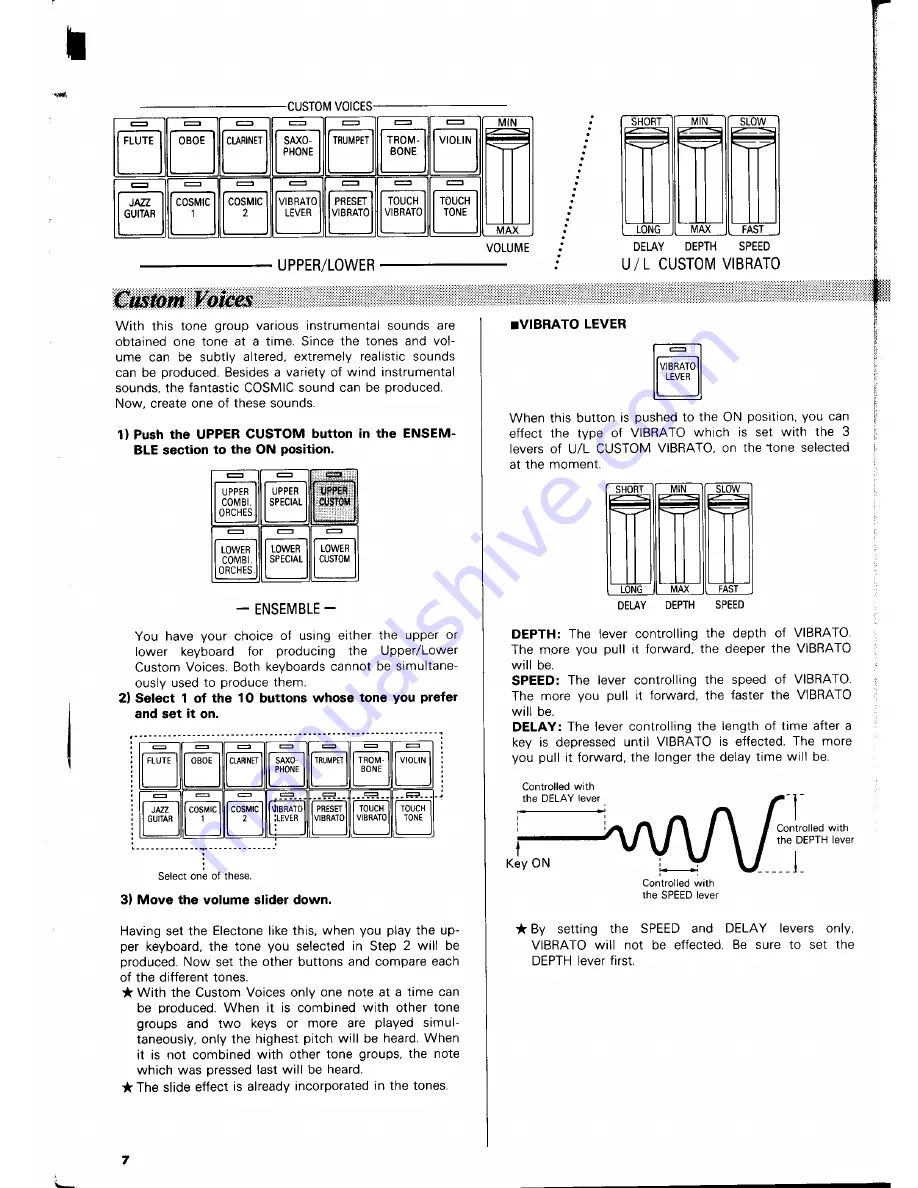 Yamaha Electone FS-30 Manual Download Page 12