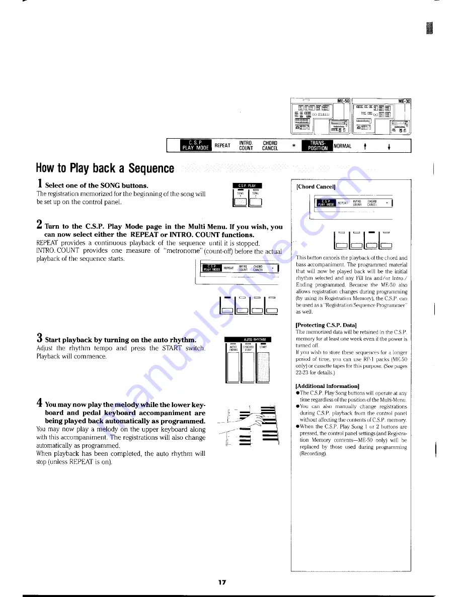 Yamaha Electone ME-50 Manual Download Page 21