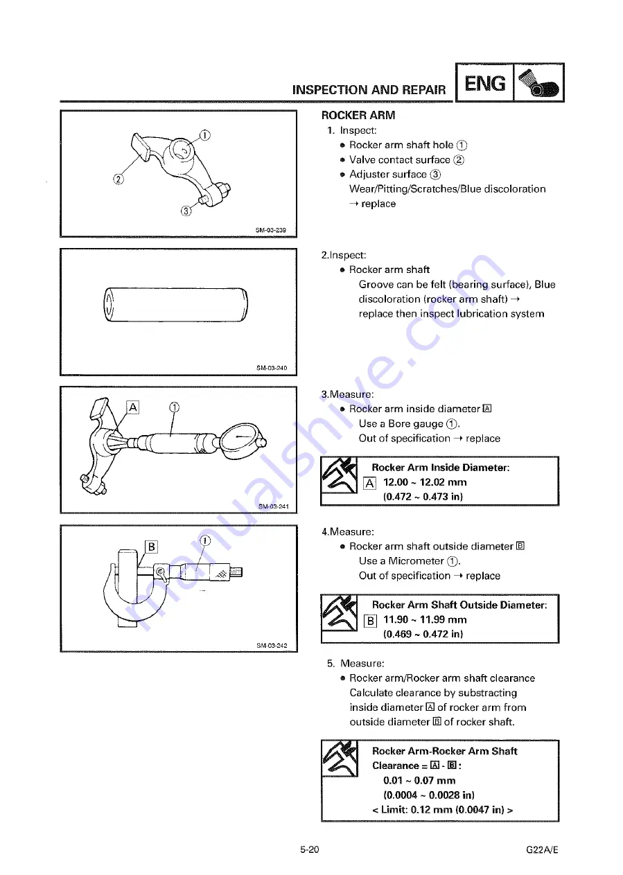 Yamaha G22 A/E Service Manual Download Page 180