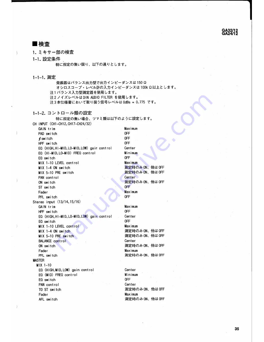 Yamaha GA32/12 GA24/12 Service Manual Download Page 25