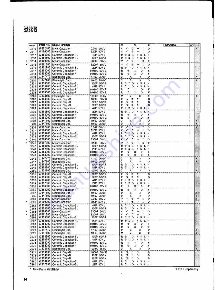 Yamaha GA32/12 GA24/12 Service Manual Download Page 94