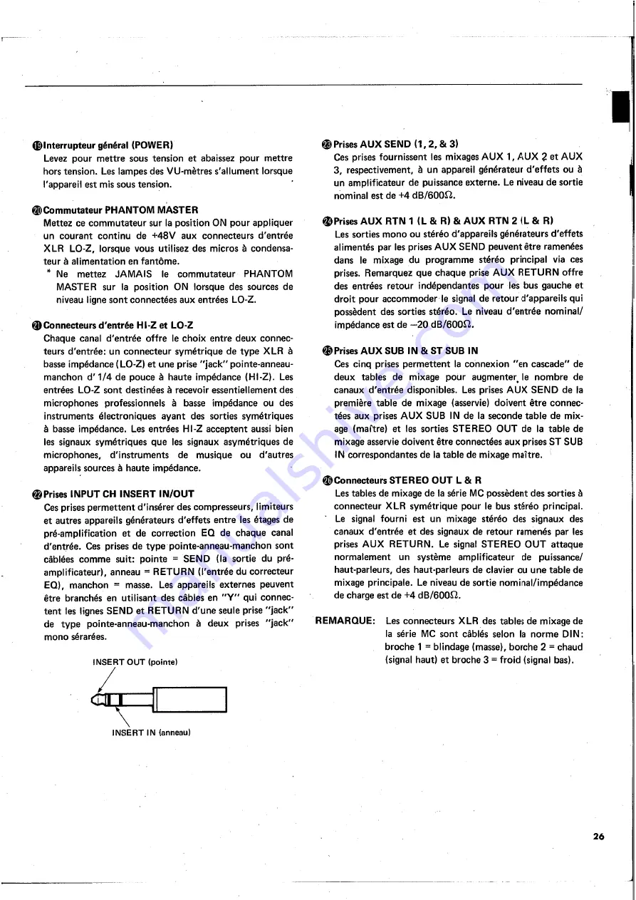 Yamaha MC1602 Operating Manual Download Page 27