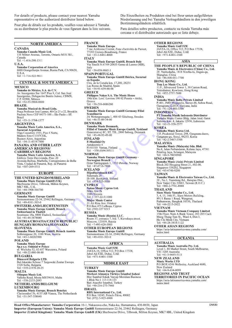 Yamaha MONTAGE M6 Quick Manual Download Page 55