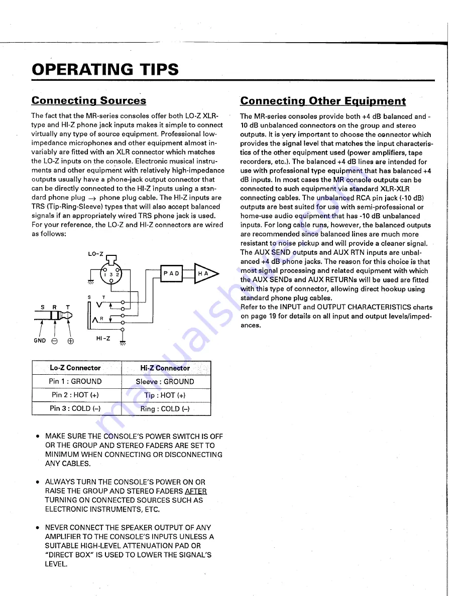 Yamaha MR842 Operation Manual Download Page 14