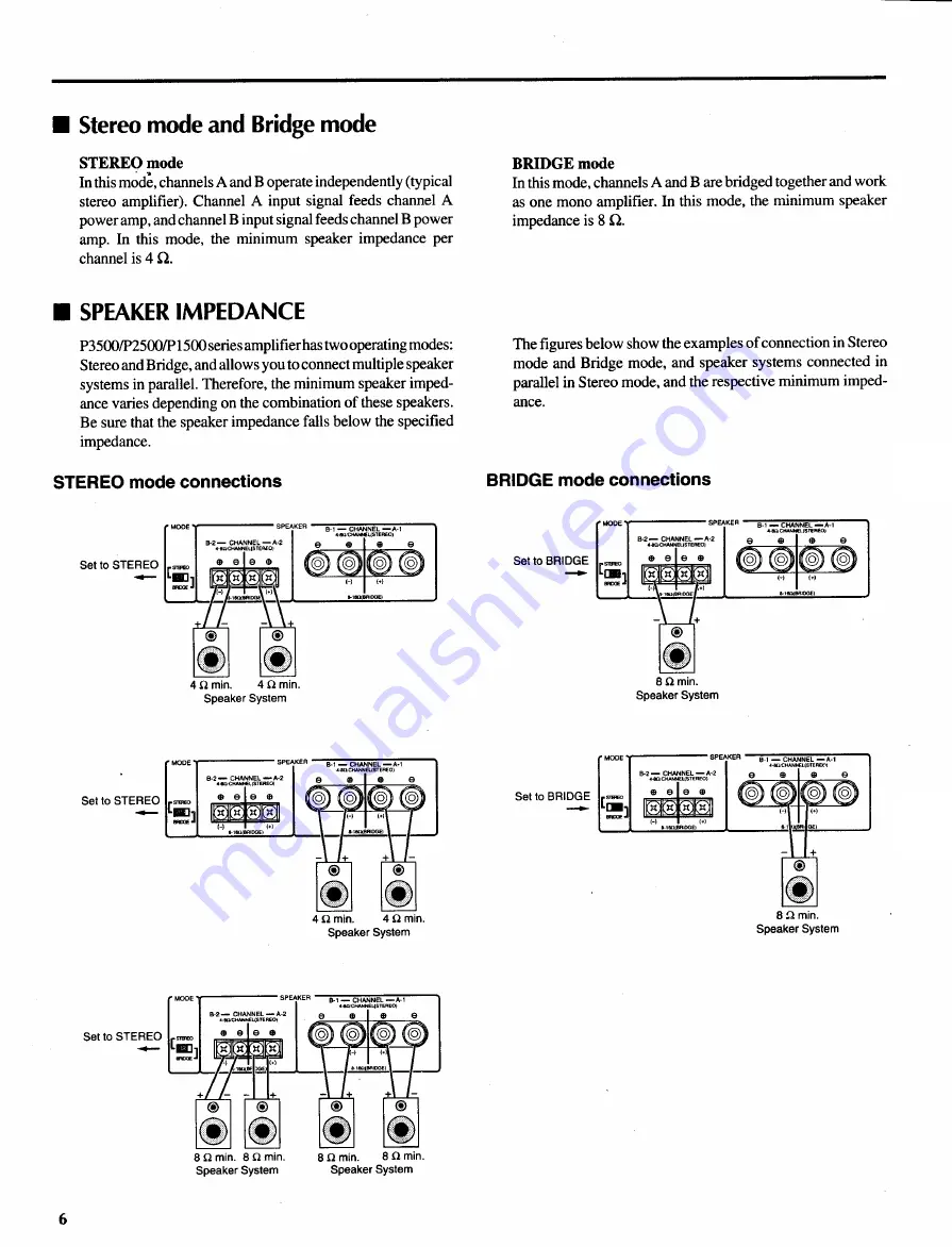 Yamaha P1500 Owner'S Manual Download Page 6