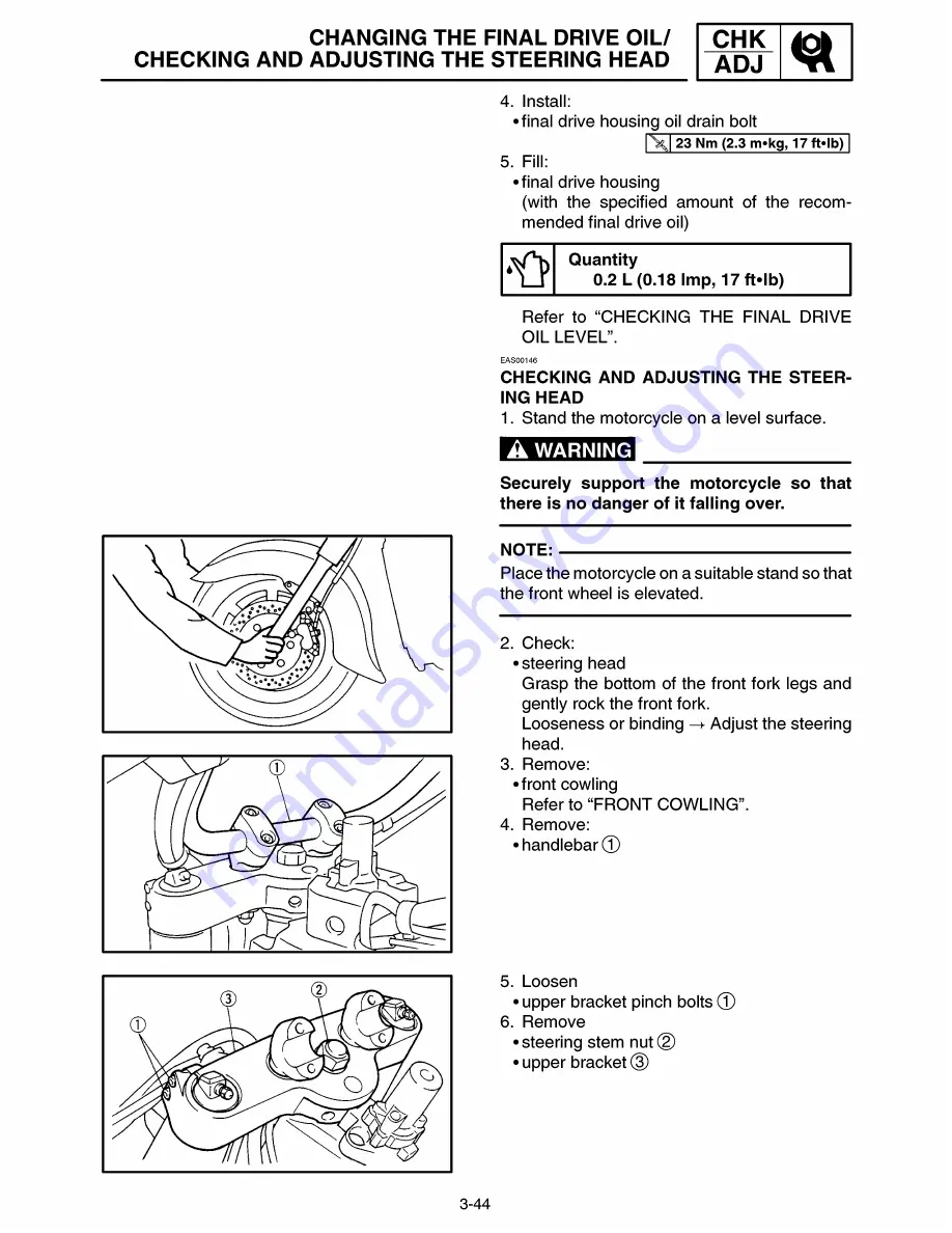 Yamaha Royal Star Tour Deluxe XVZ13CTTC Supplementary Service Manual Download Page 207