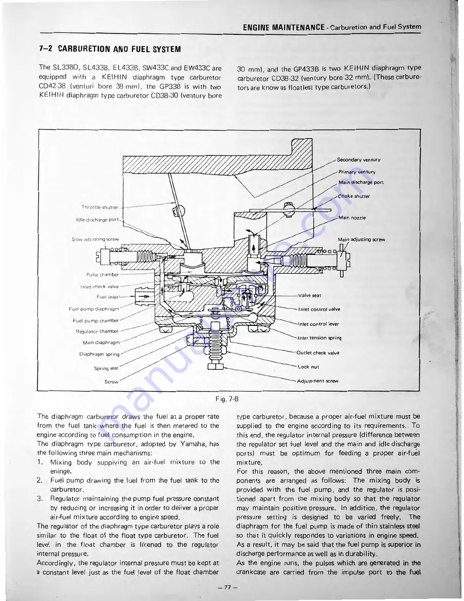 Yamaha SL338D Service Manual Download Page 83