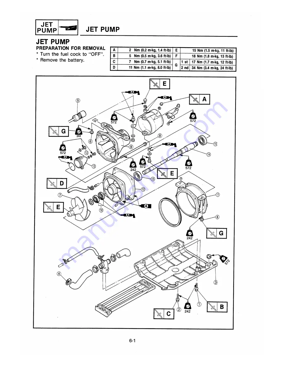 Yamaha SUPER JET SJ650Q 1991 Скачать руководство пользователя страница 99