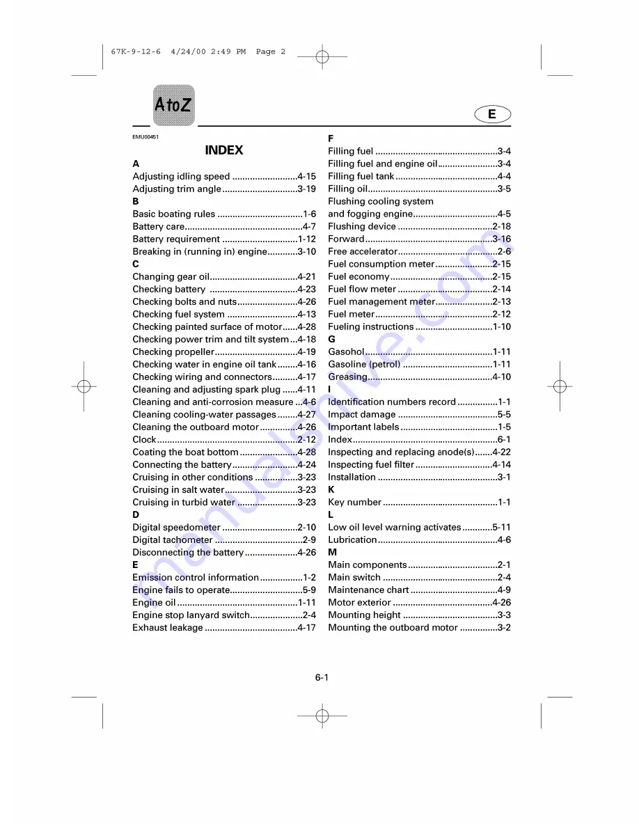 Yamaha SX150Z Owner'S Manual Download Page 112