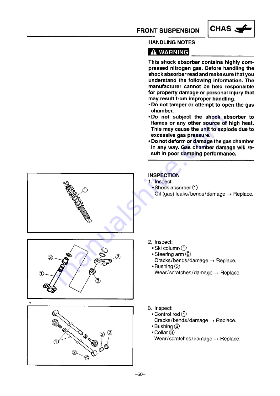 Yamaha SXV70G 2001 Service Manual Download Page 56