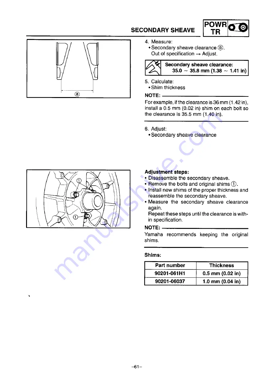 Yamaha SXV70G 2001 Service Manual Download Page 67