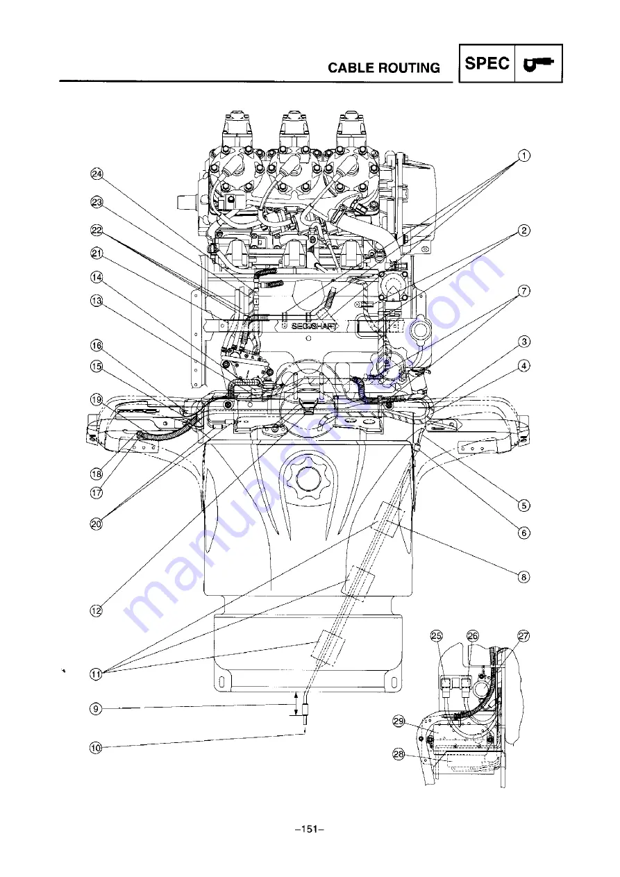 Yamaha SXV70G 2001 Service Manual Download Page 157