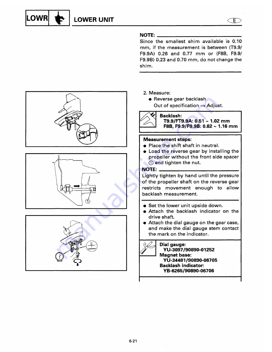 Yamaha T9.9W Service Manual Download Page 134