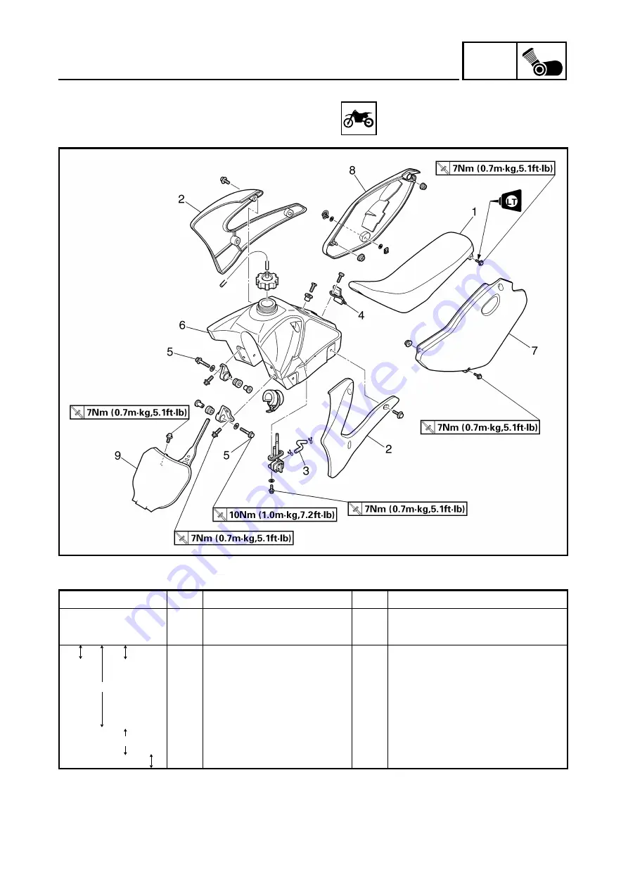 Yamaha TT-R125(W) 2006 Owner'S Service Manual Download Page 266