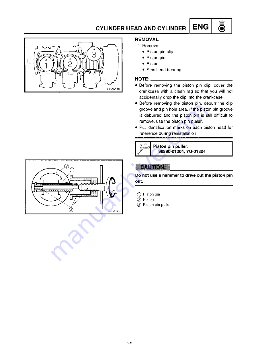 Yamaha VX600ERG 2001 Service Manual Download Page 159