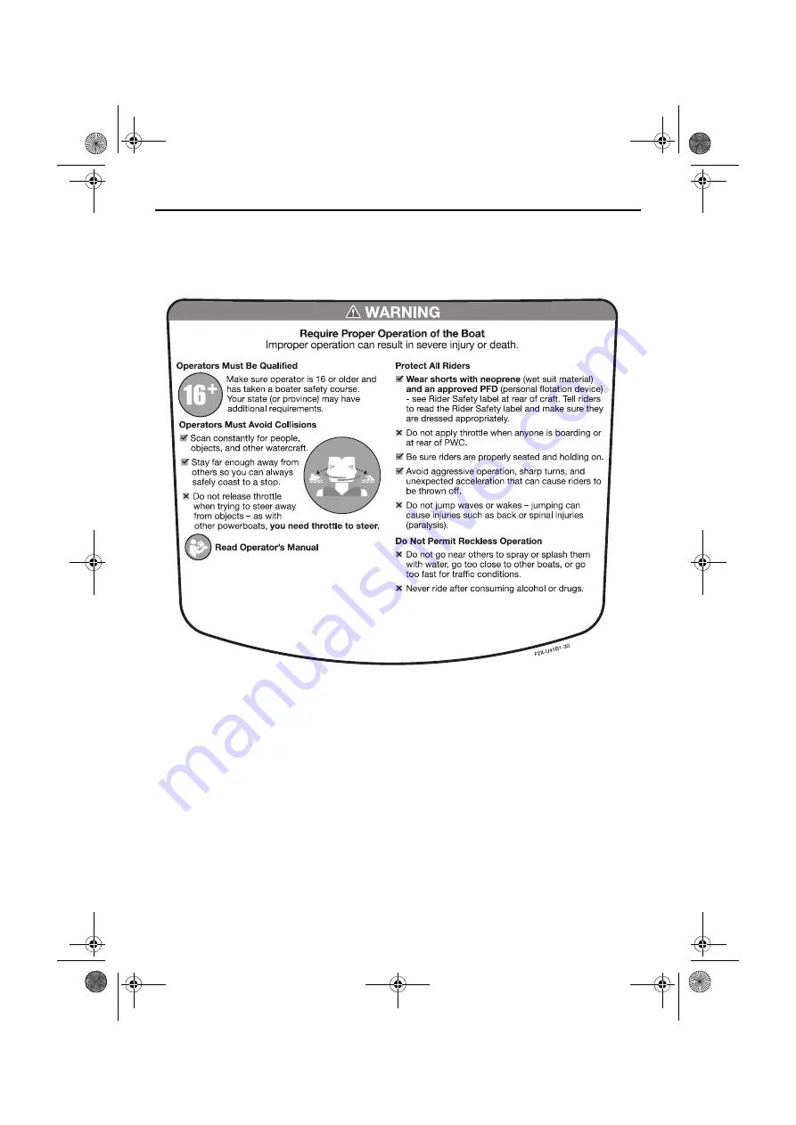 Yamaha WaveRunner GP1800R HO Owner'S/Operator'S Manual Download Page 12