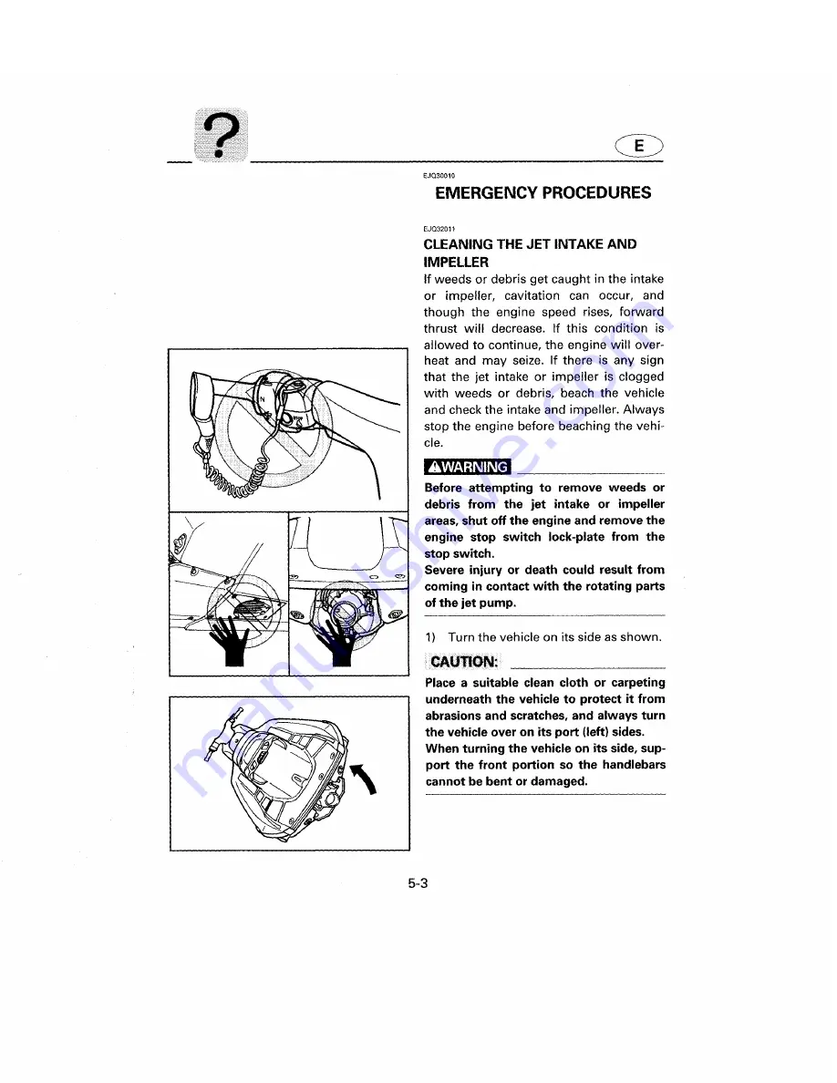 Yamaha WaveRunner GP760W Owner'S Manual Download Page 107