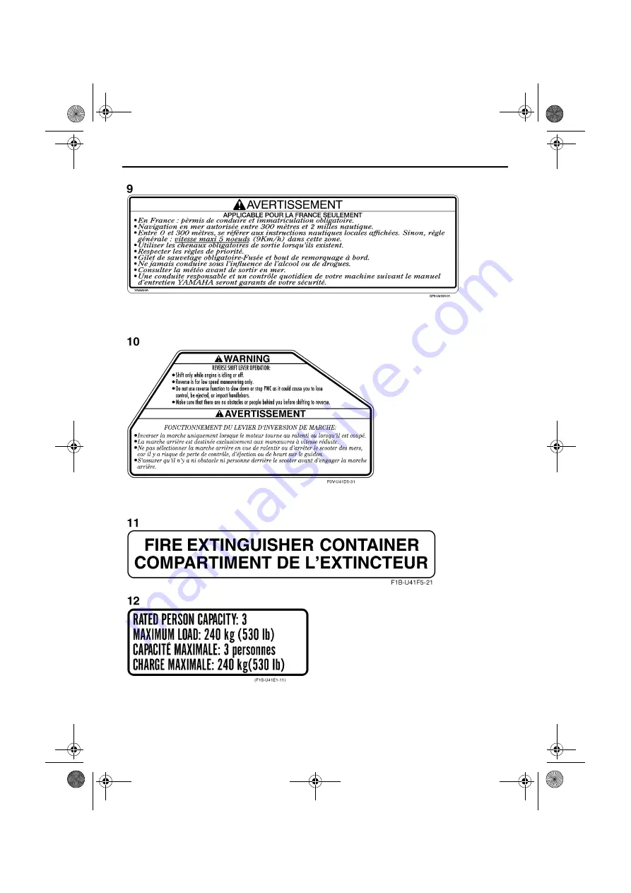 Yamaha WaveRunner VXS 2012 Owner'S/Operator'S Manual Download Page 14