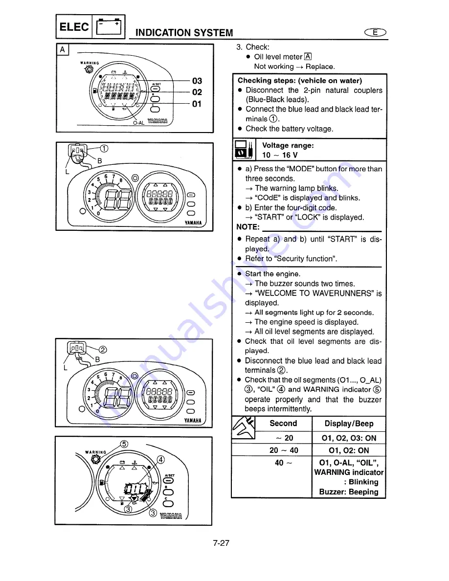 Yamaha WaveRunner XL760 Service Manual Download Page 157