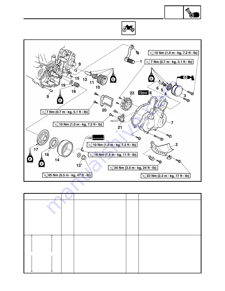 Yamaha WR450F(R) Owner'S Service Manual Download Page 199