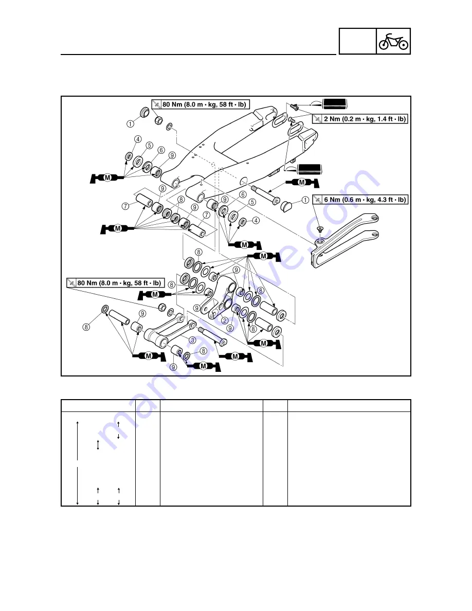 Yamaha WR450F(T) Owner'S Service Manual Download Page 616