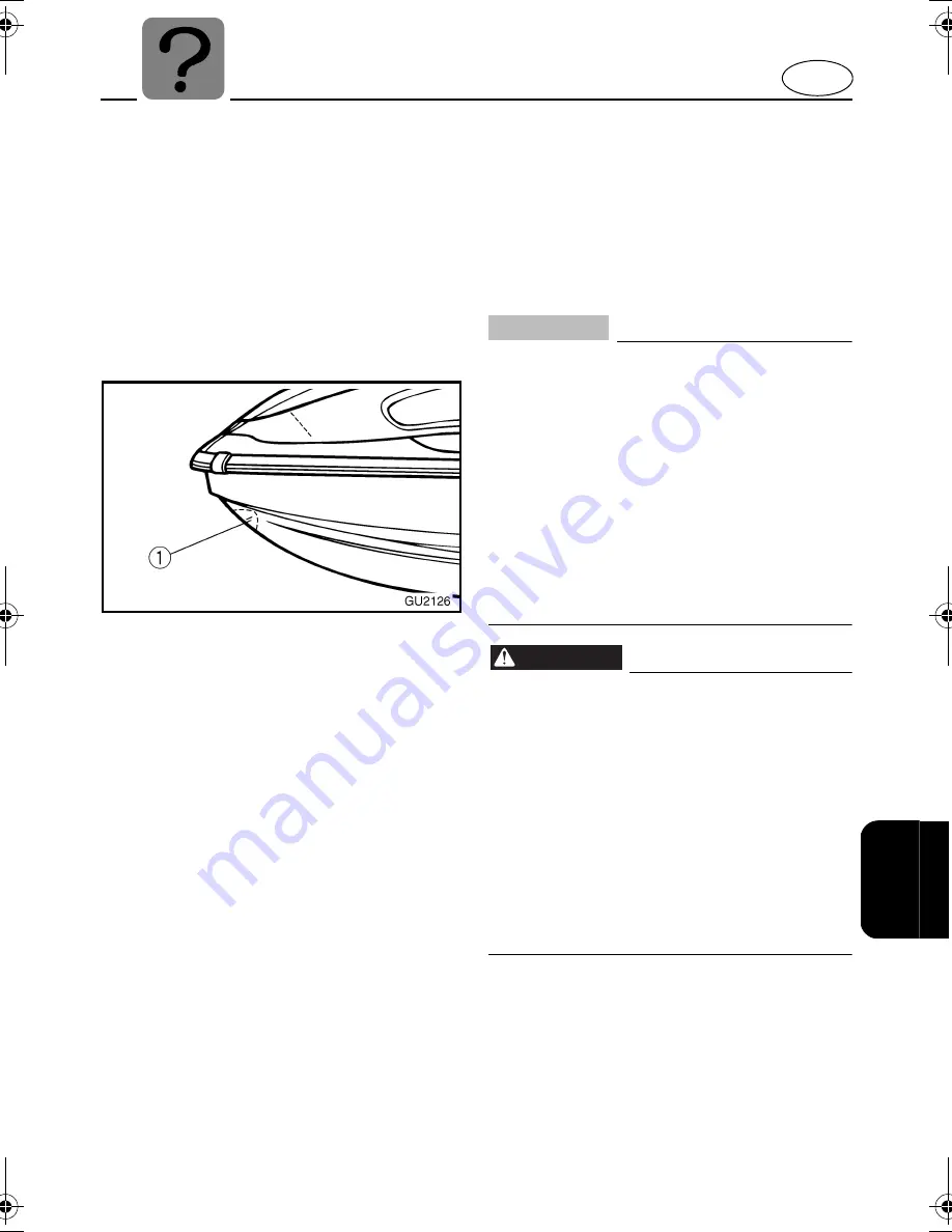 Yamaha XL700 WaveRunner 2003 Owner'S/Operator'S Manual Download Page 109