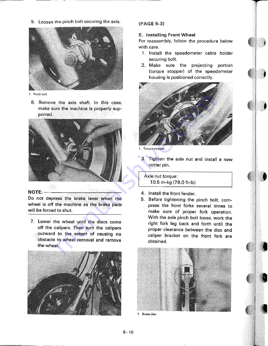 Yamaha XS1100SH Service Manual Download Page 263