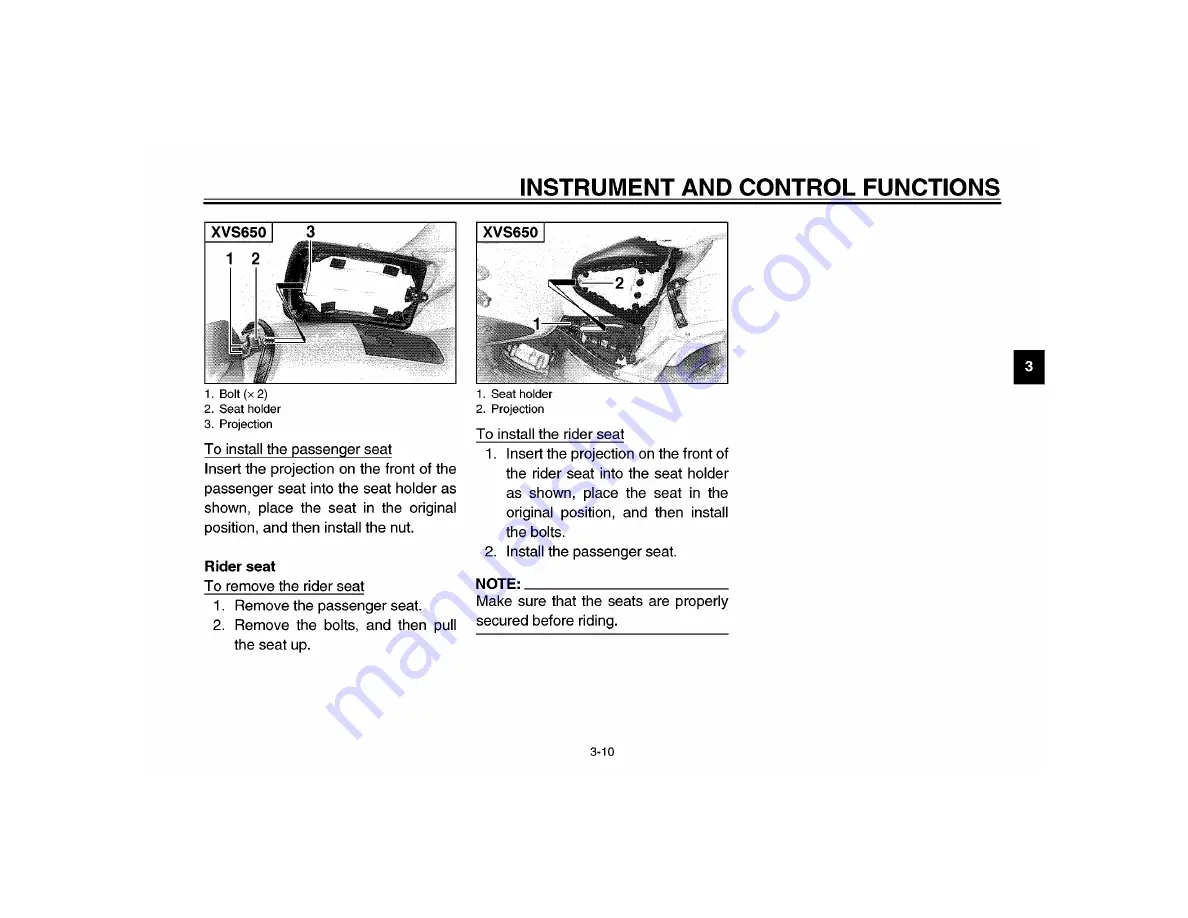 Yamaha XVS650N Owner'S Manual Download Page 33