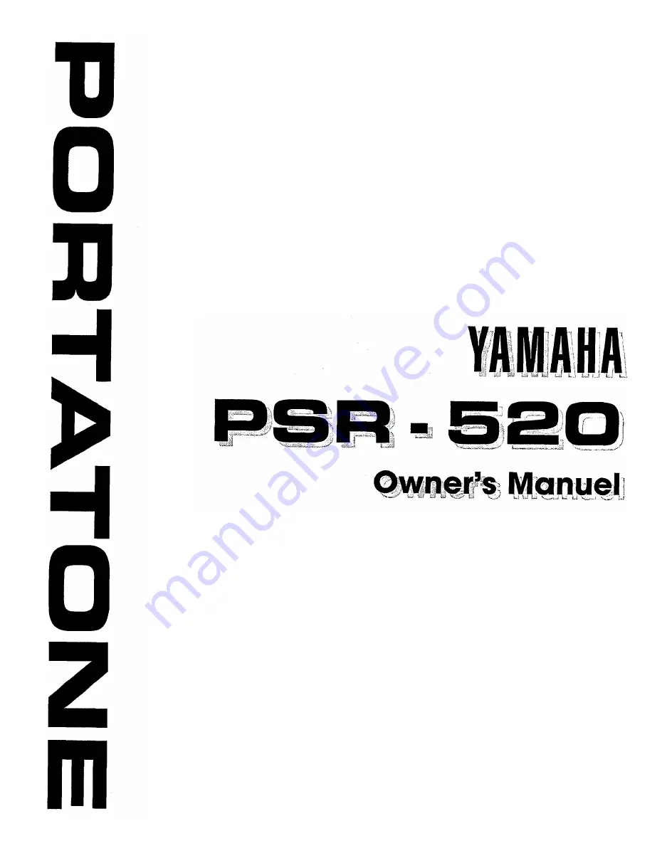 Yamaha yahama PSR - 520 Product Manual Download Page 2