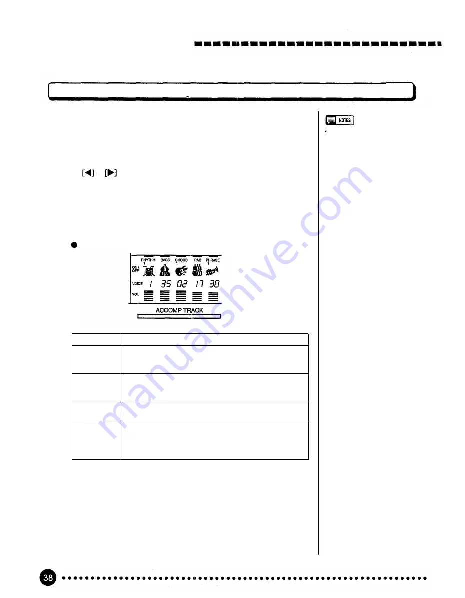 Yamaha yahama PSR - 520 Product Manual Download Page 40