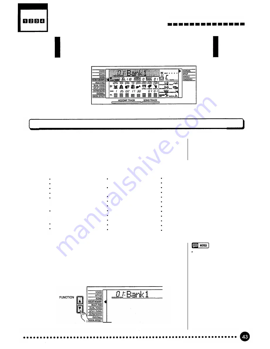 Yamaha yahama PSR - 520 Product Manual Download Page 45