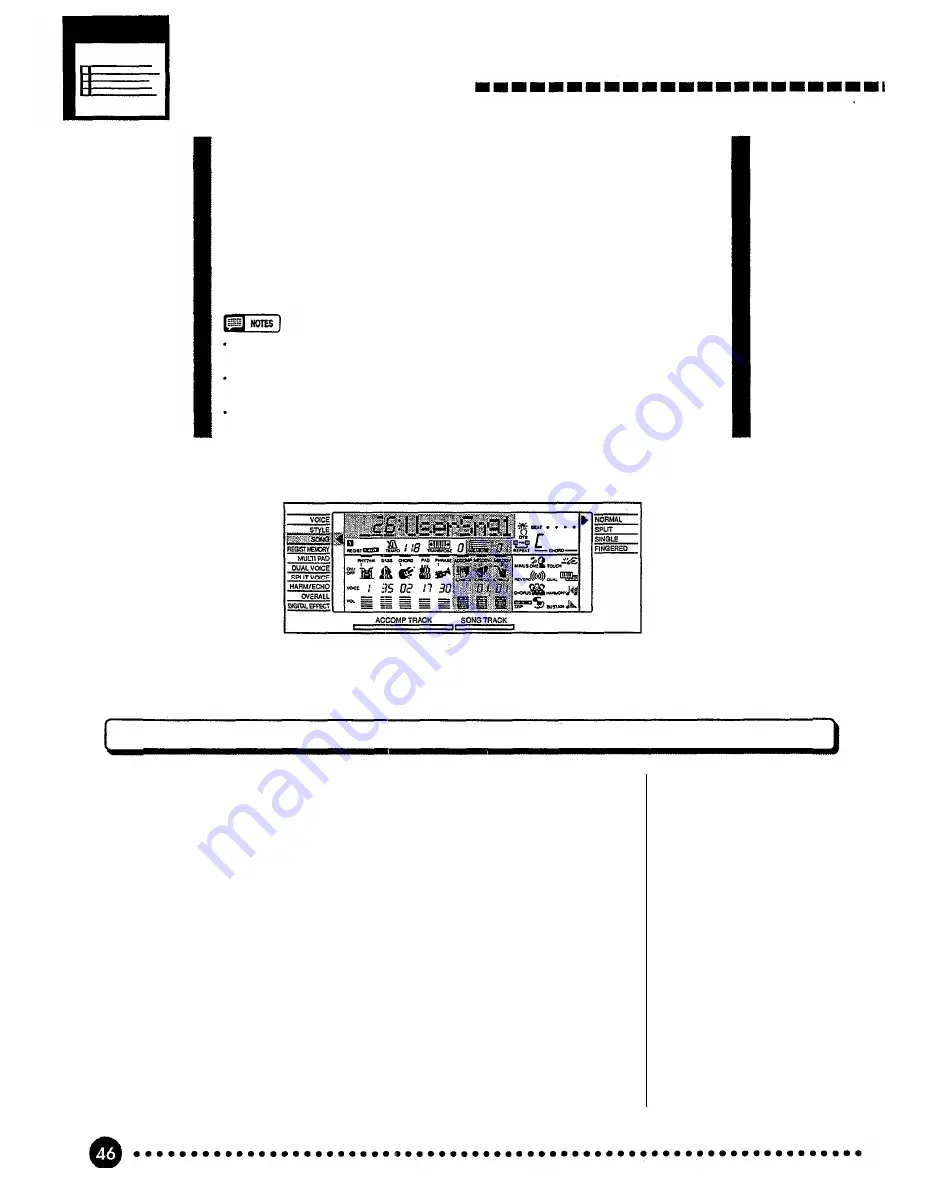 Yamaha yahama PSR - 520 Скачать руководство пользователя страница 48