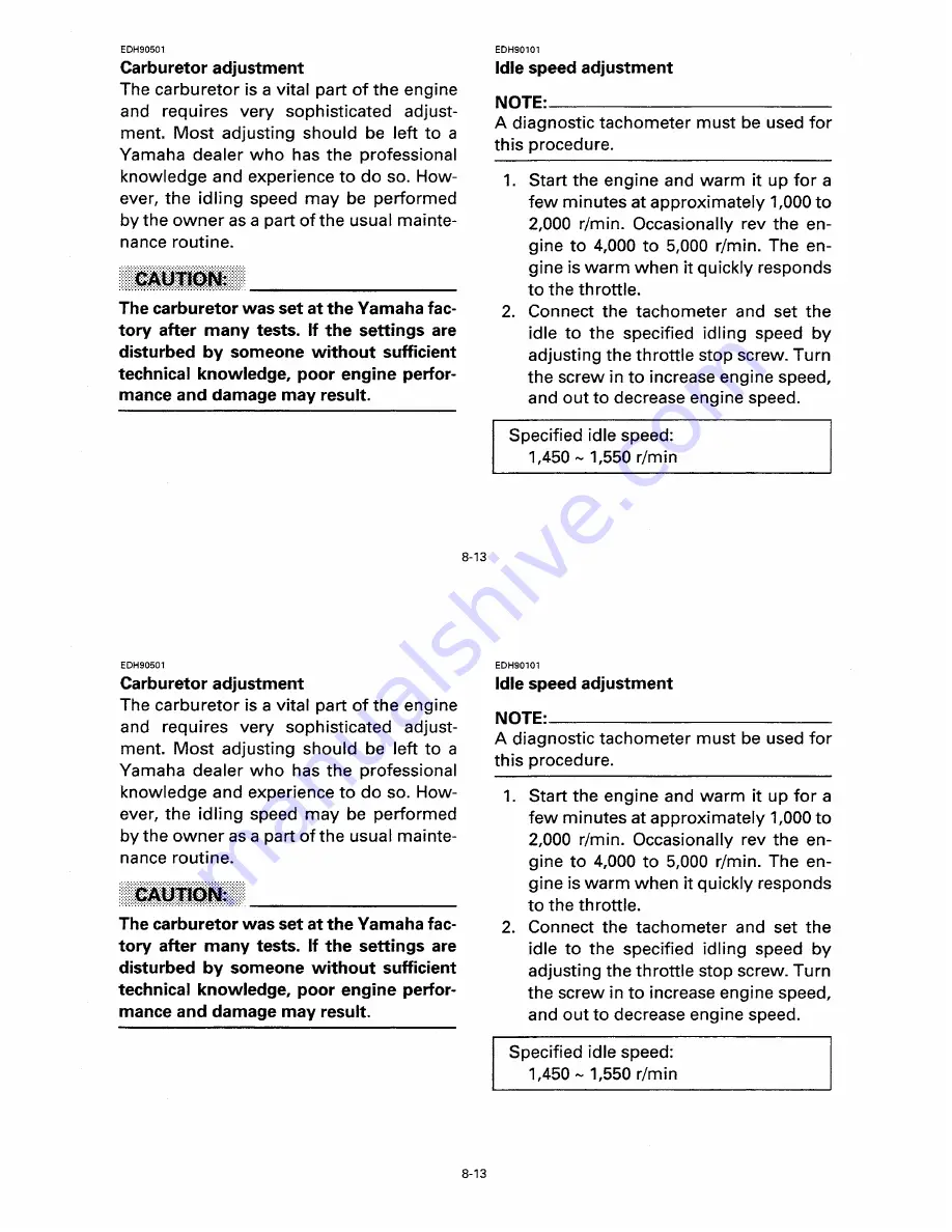 Yamaha YFM350XK Owner'S Manual Download Page 118