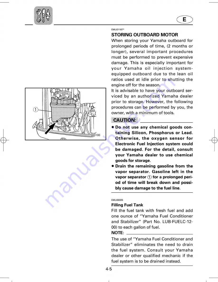 Yamaha Z150Z Owner'S Manual Download Page 72