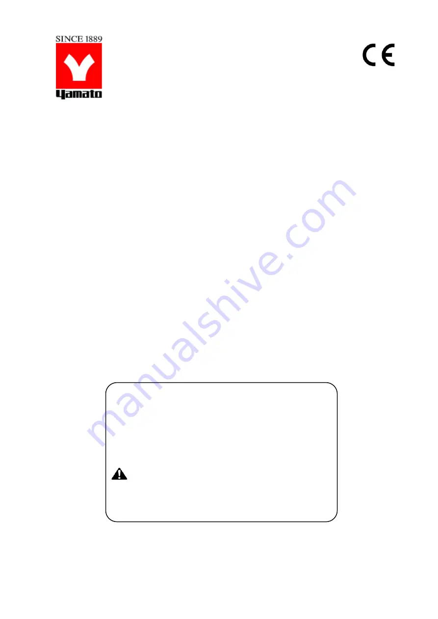 Yamato IC103CW Manual Download Page 1