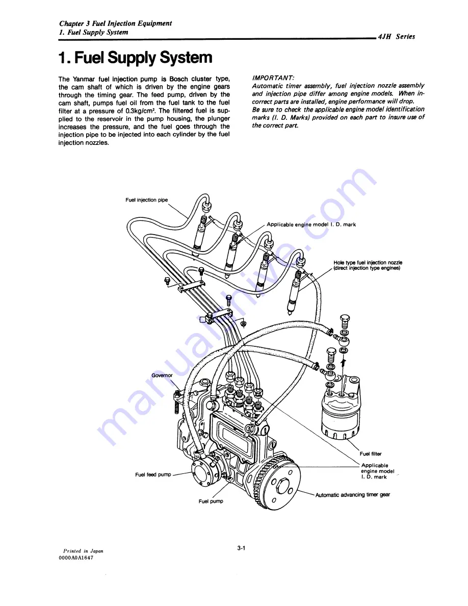 Yanmar 4JHE Service Manual Download Page 56