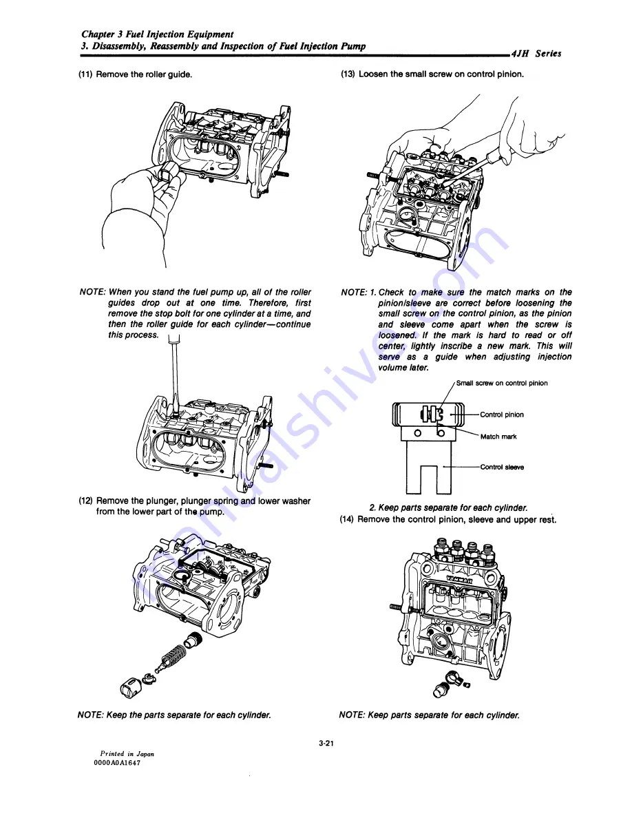 Yanmar 4JHE Service Manual Download Page 76