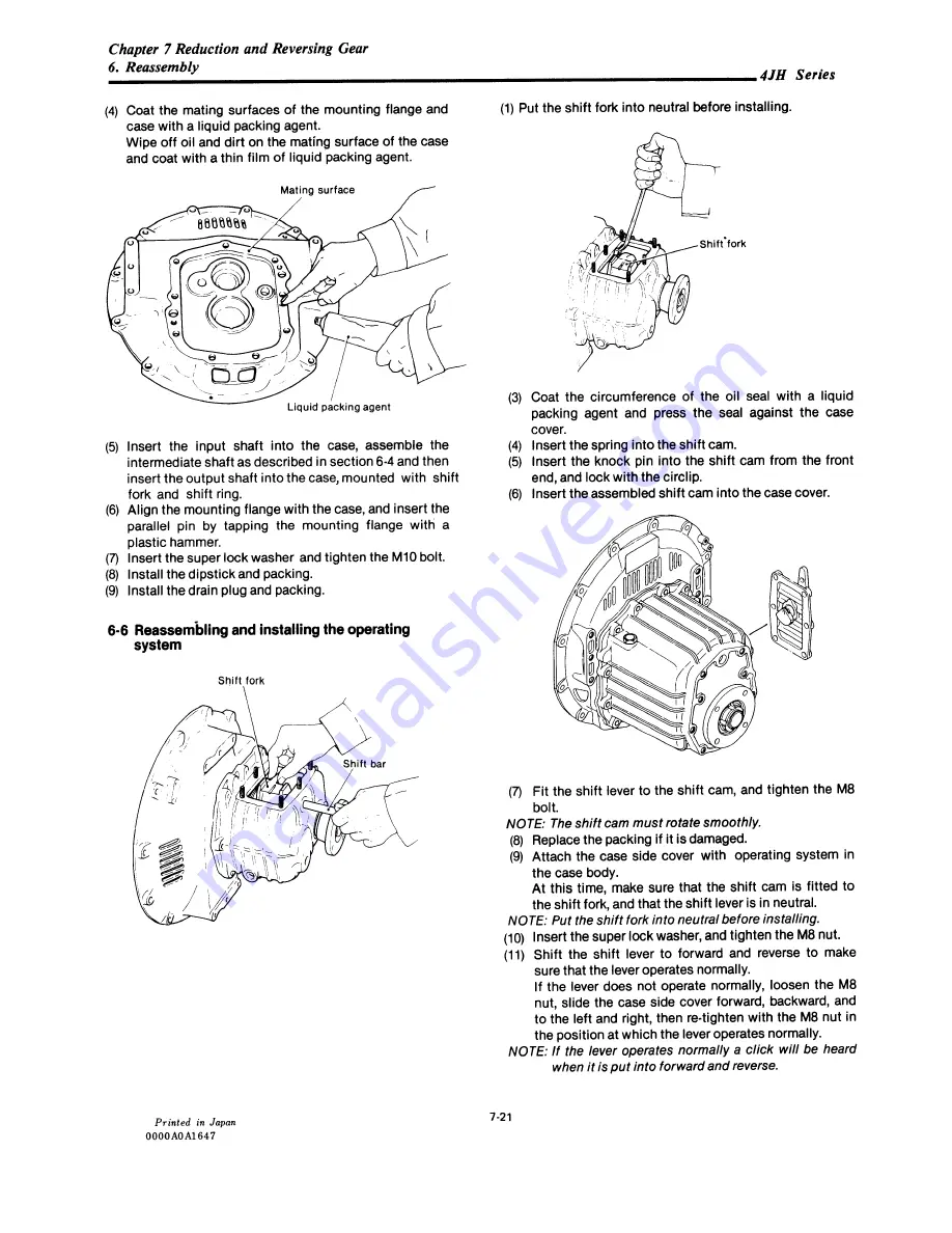 Yanmar 4JHE Service Manual Download Page 181