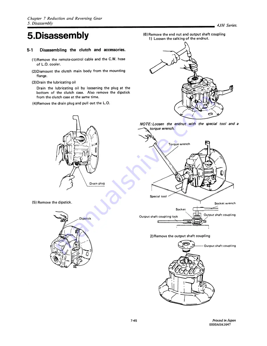 Yanmar 4JHE Service Manual Download Page 205