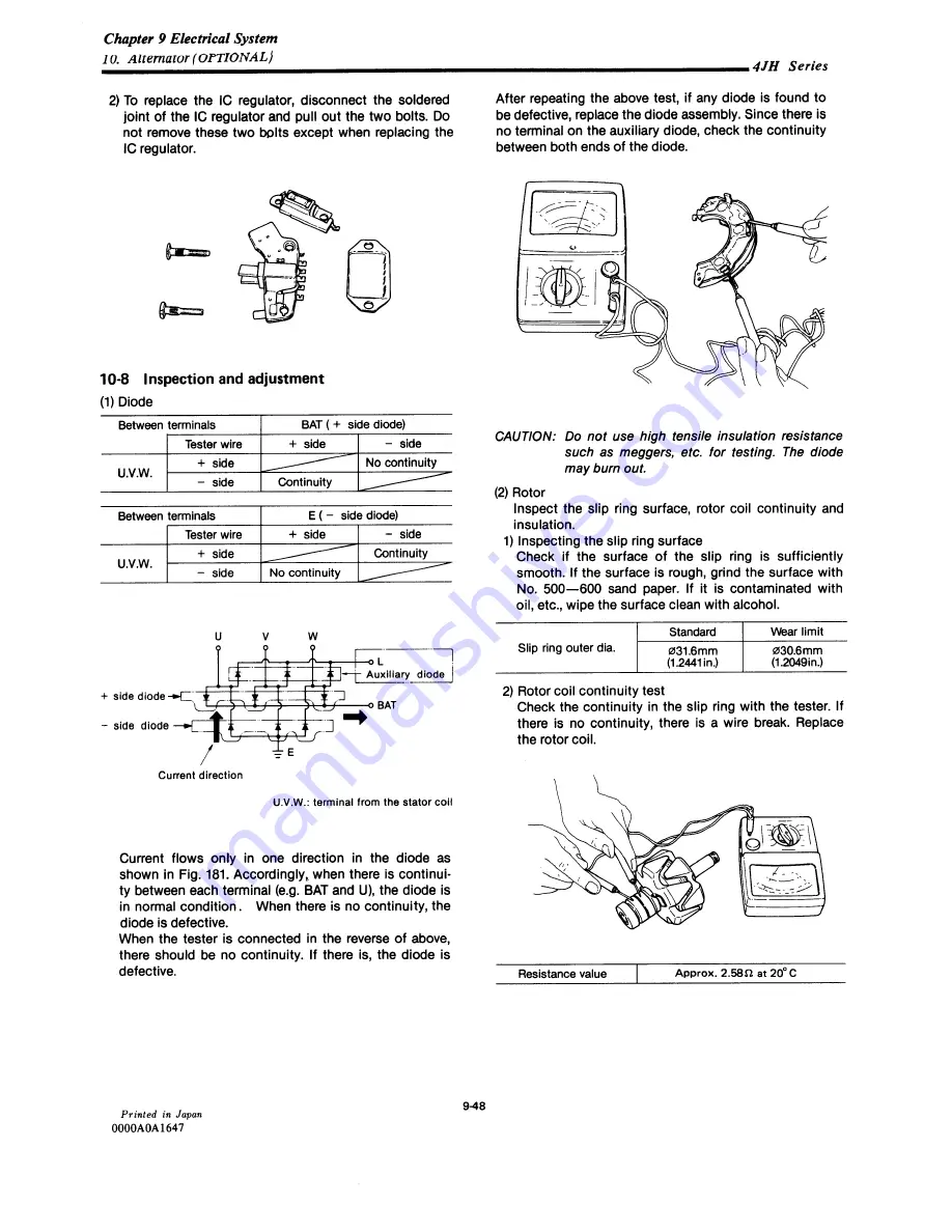 Yanmar 4JHE Service Manual Download Page 277