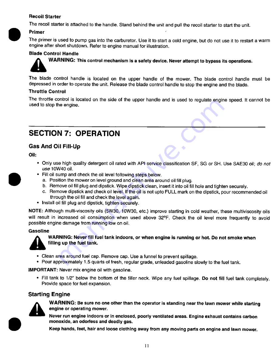 Yard-Man 11A-549C401 Operator'S Manual Download Page 11