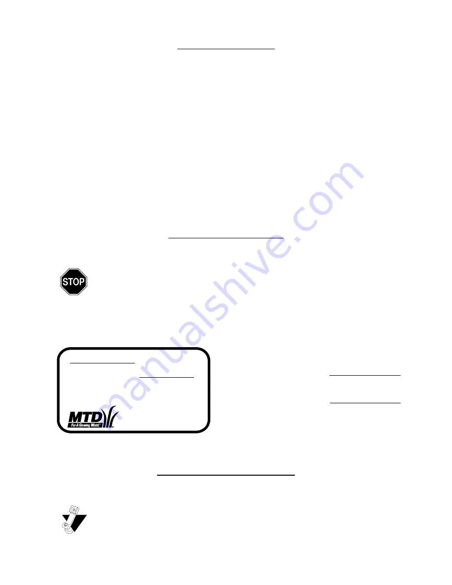 Yard-Man 11B-106C401 Operator'S Manual Download Page 2