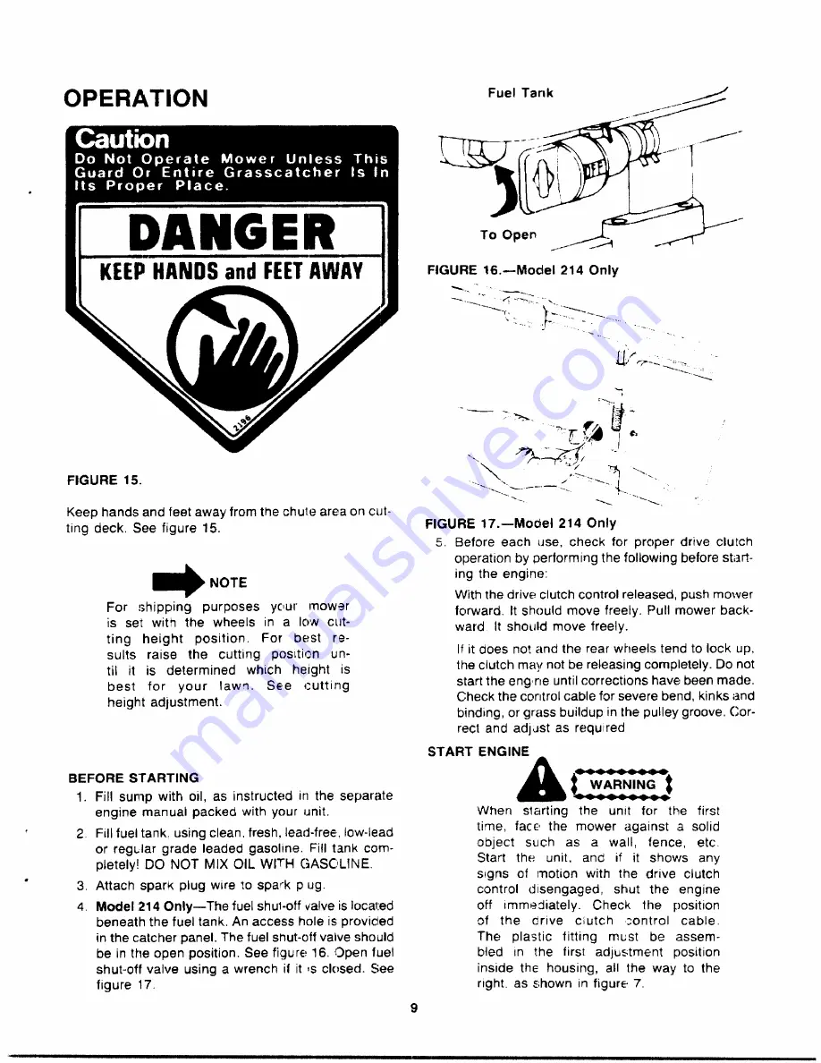 Yard-Man 12214C Owner'S Manual Download Page 9